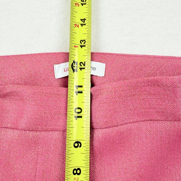 Liz Claiborne Women Frozen Berry Metallic Contoured Waistband Trouser Sz 14P NWT - Picture 9 of 11